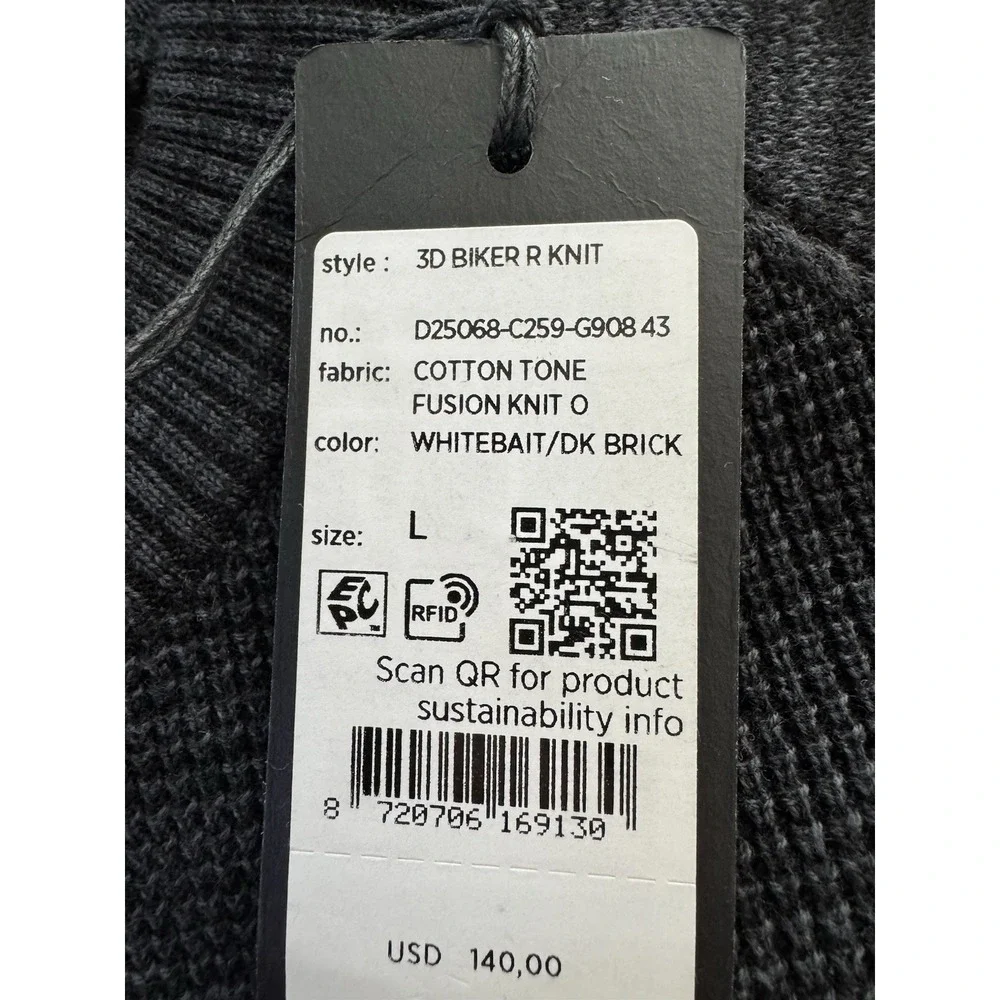 G star fusion Knit sweater Size Large Men's. NWT Black‎ Grey Hue